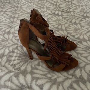 Fringe-Detailed Heels
